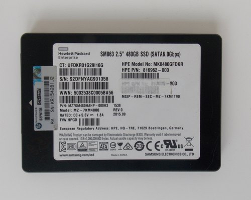 HP 480GB SSD 2.5